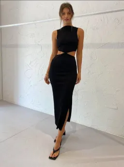 Bec & Bridge Bec & Bridge Reba Midi Dress Black Size AU 8 for rent on The Volte - image 1