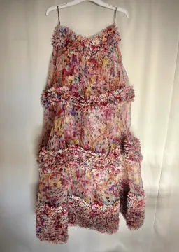 Zimmermann Luna Ruffle Bandeau Gown Multi Floral Size 0 / AU 8 for rent on The Volte - image 5