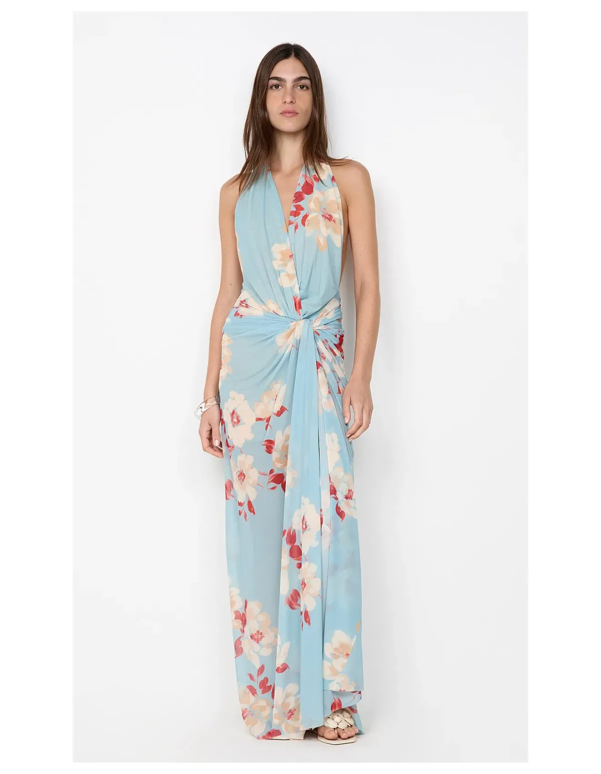 Bec Bridge Calliope Drape Maxi Dress Floral Size 8 for rent on The Volte - main image
