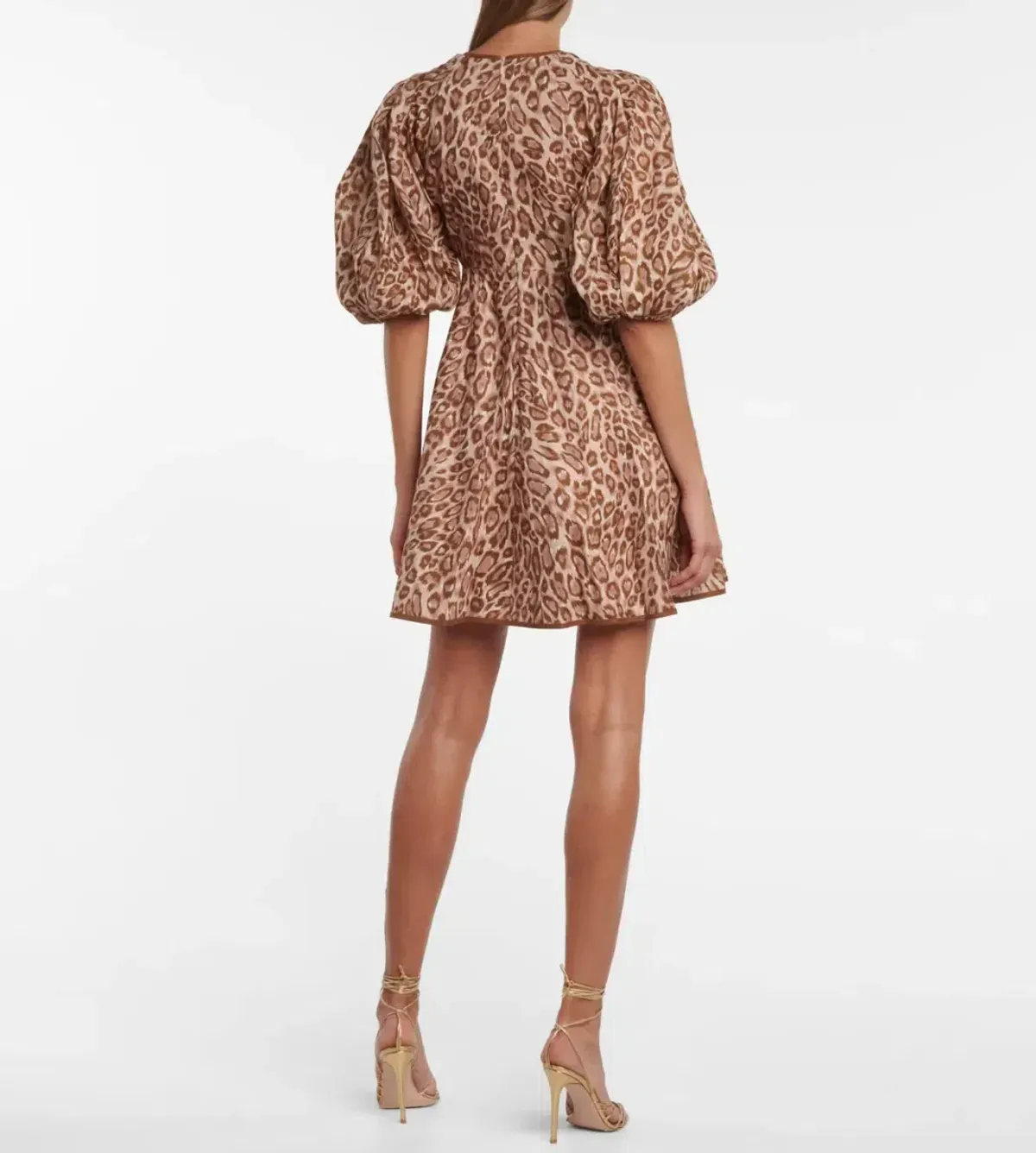 ZIMMERMANN CONCERT DAY MINI DRESS PINK ANIMAL PRINT SIZE O / AU 8 - Image 2