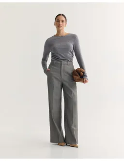 Oxford Lucy Fine Wool Knit Top Grey Size 8 for rent on The Volte - image 1