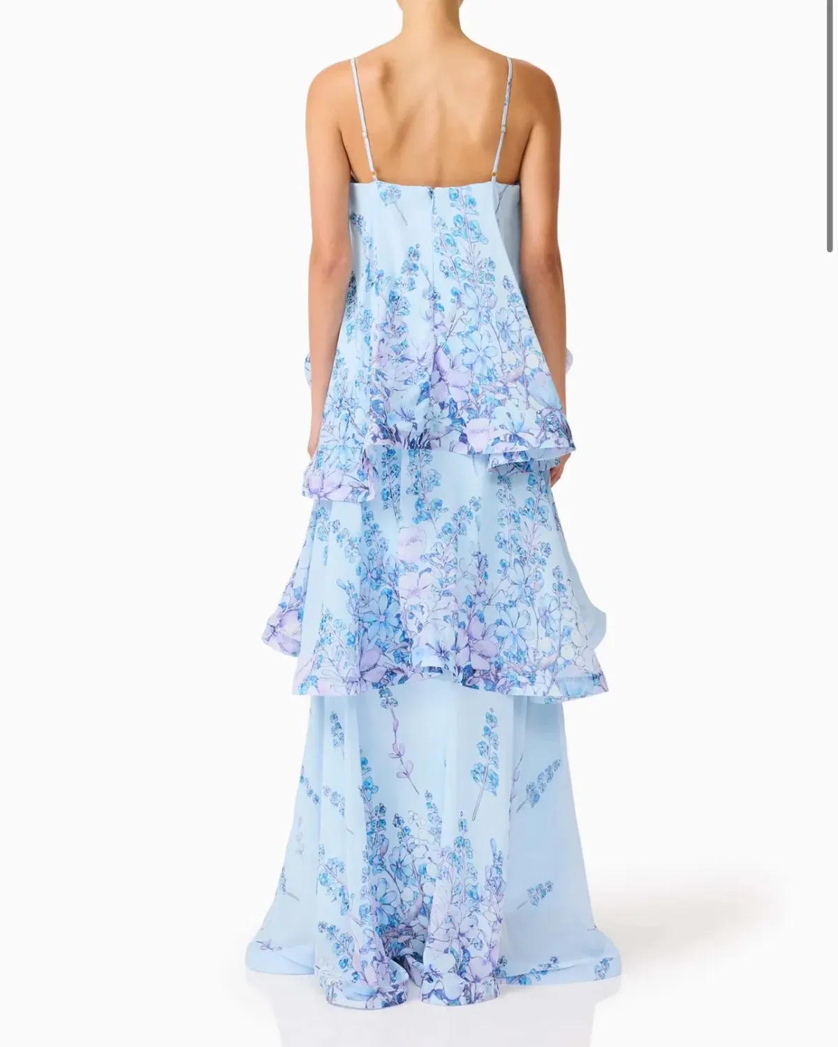 Elliatt - Armani Tiered Maxi in Baby Blue Floral Size S - Image 3