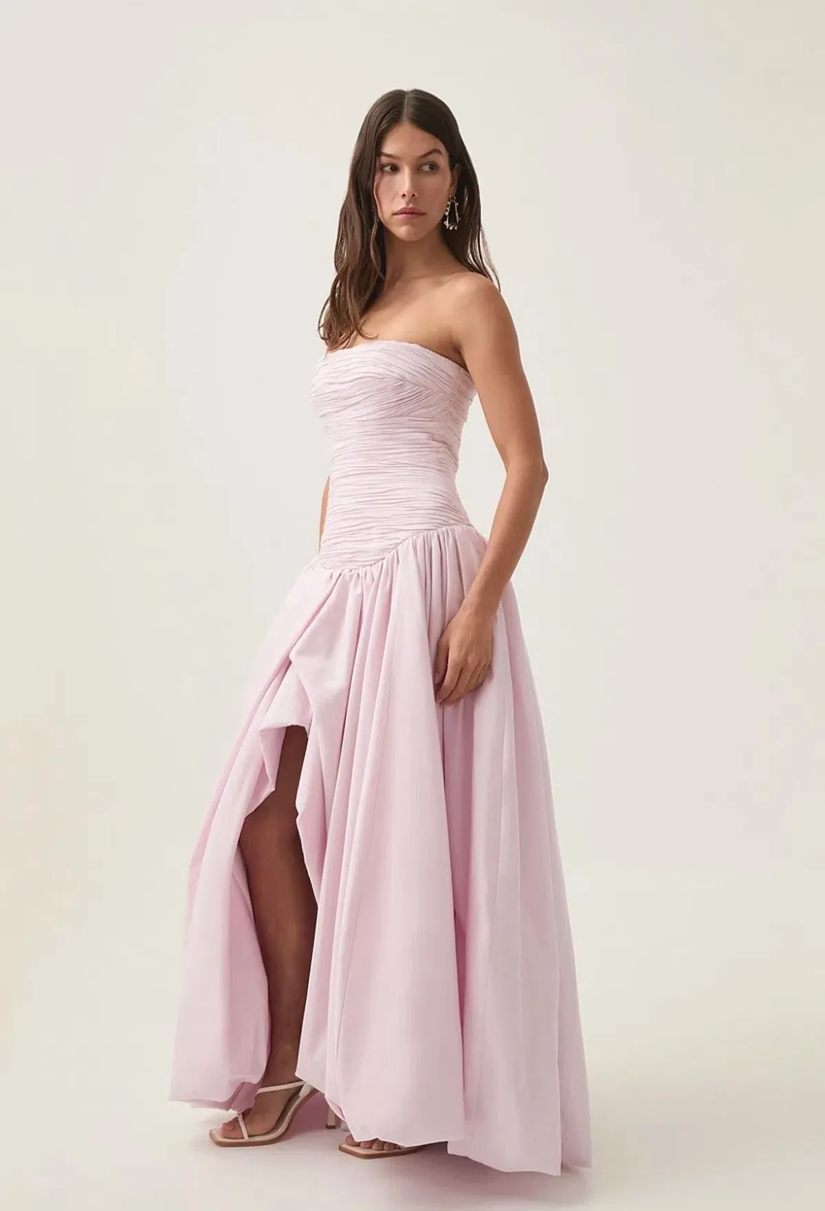 AJE - Violette Bubble Hem Maxi Dress in Pastel Pink Size 10 - Image 2