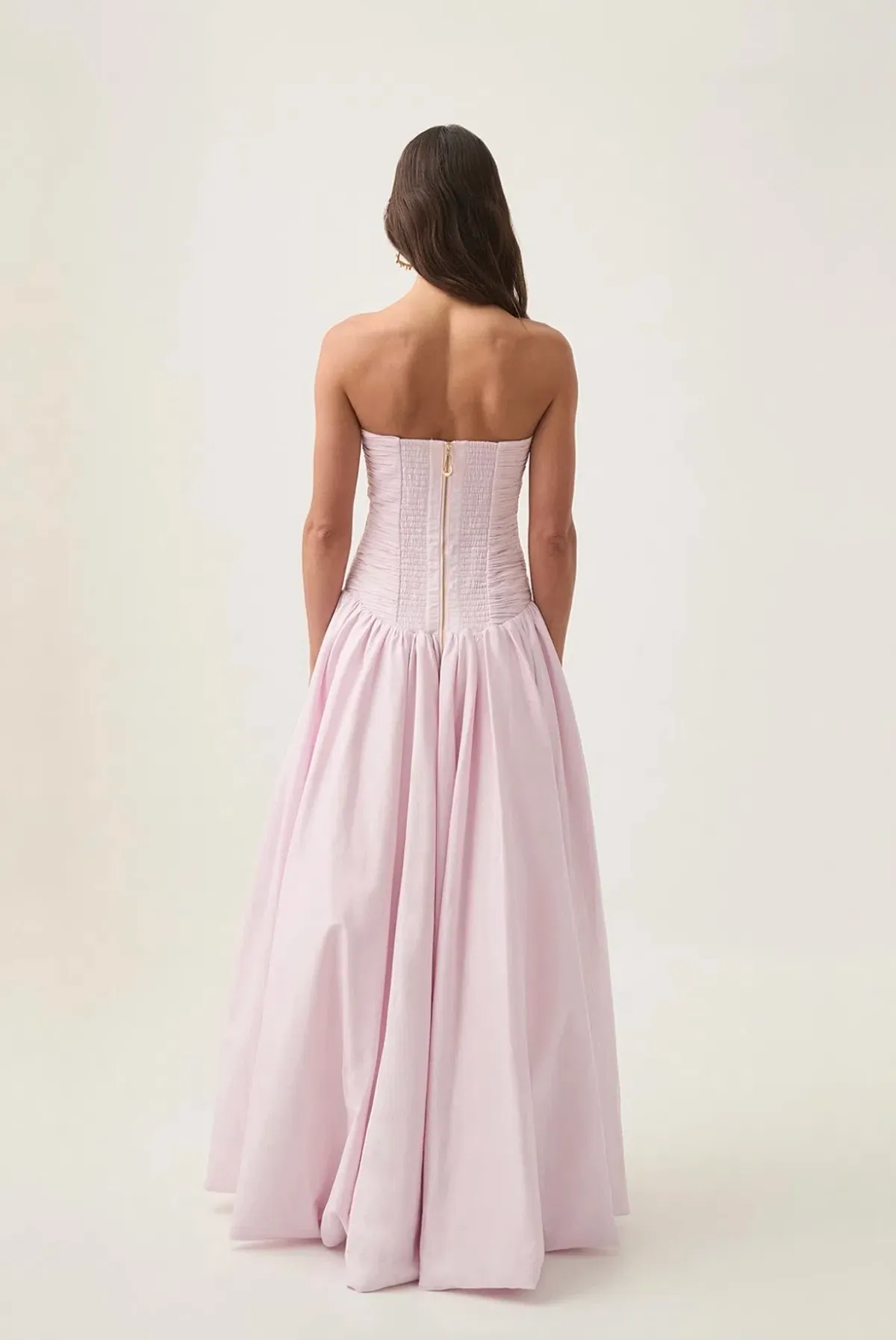 AJE - Violette Bubble Hem Maxi Dress in Pastel Pink Size 10 - Image 3