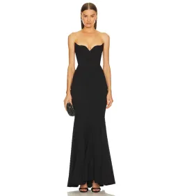 Michael Costello Billie Gown in Black Size S/AU8 for rent on The Volte - image 1
