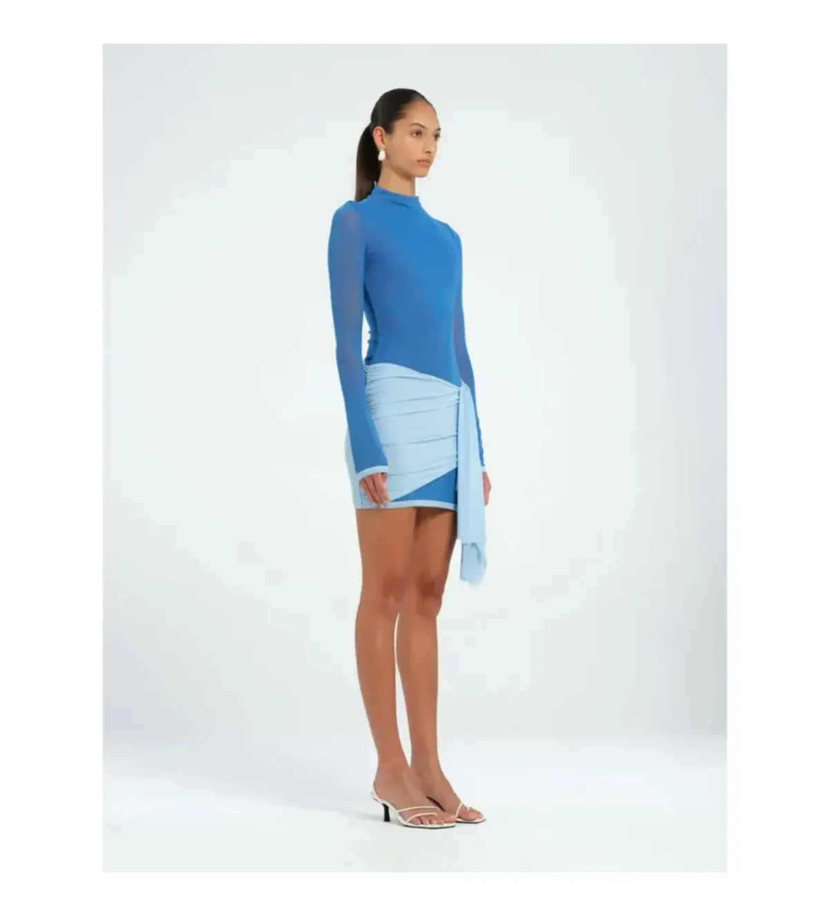 Benni Kingsley Mini Dress in Blue Size AU8 - Image 2