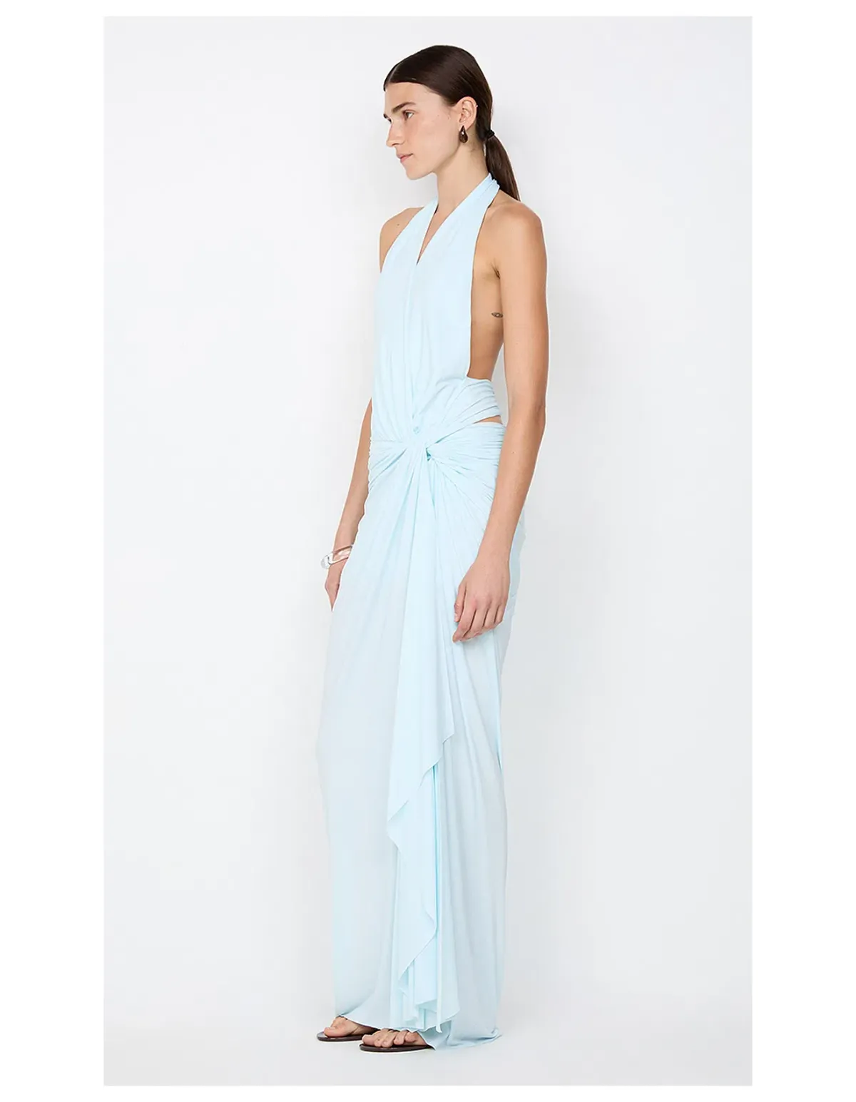 Bec & Bridge Clementine Twist Maxi Dress in Arctic Blue Size AU 4 - Image 3