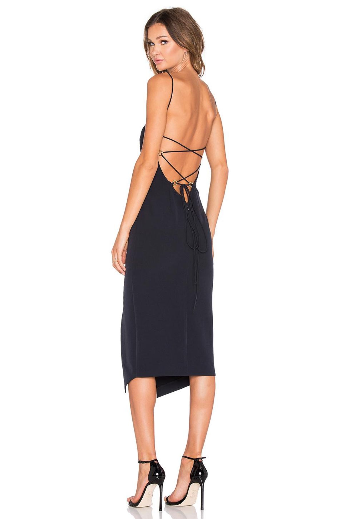 Shona Joy Crete Lace Up Midi Dress Size 10 - Image 2