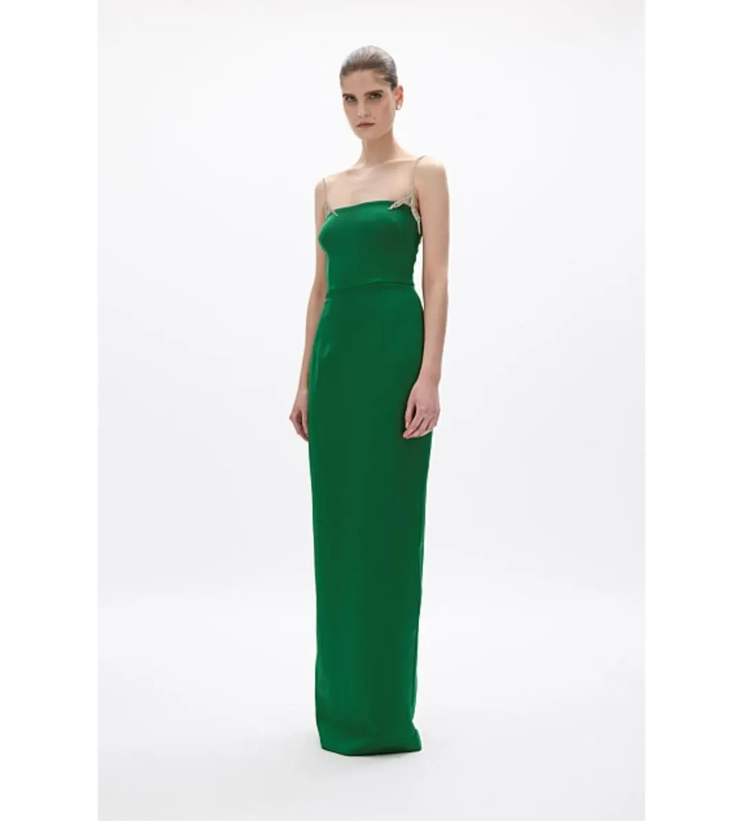 Rachel Gilbert Leora Gown in Emerald Green Size 1/AU8 for rent on The Volte - main image