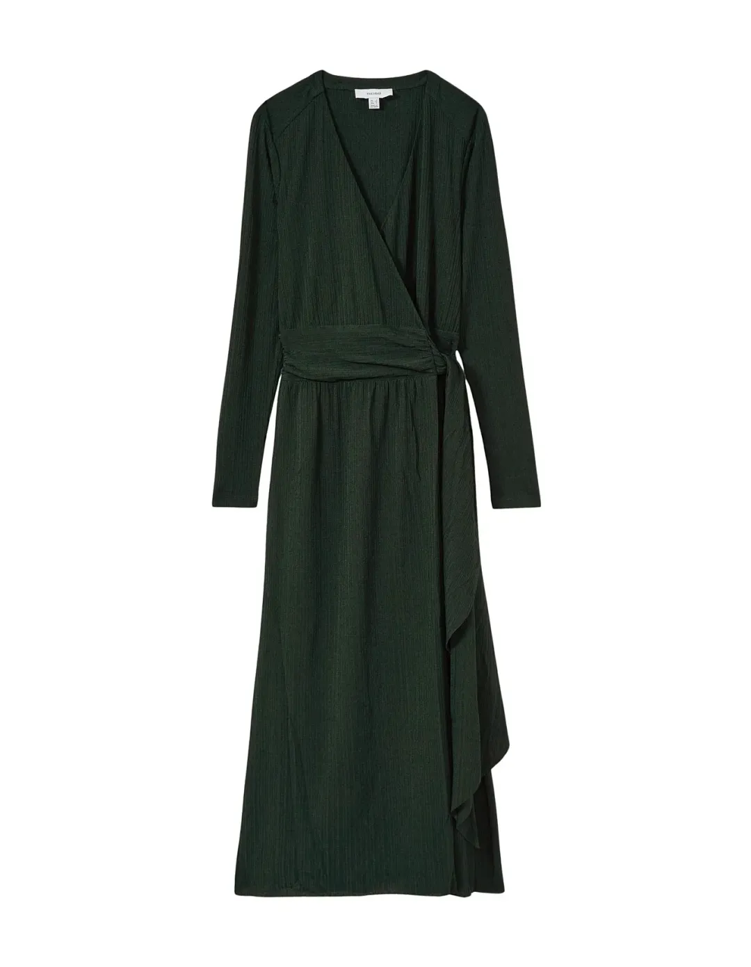 Reiss Madeline Wrap Tie Midi Dress Green Size 6 for rent on The Volte - main image