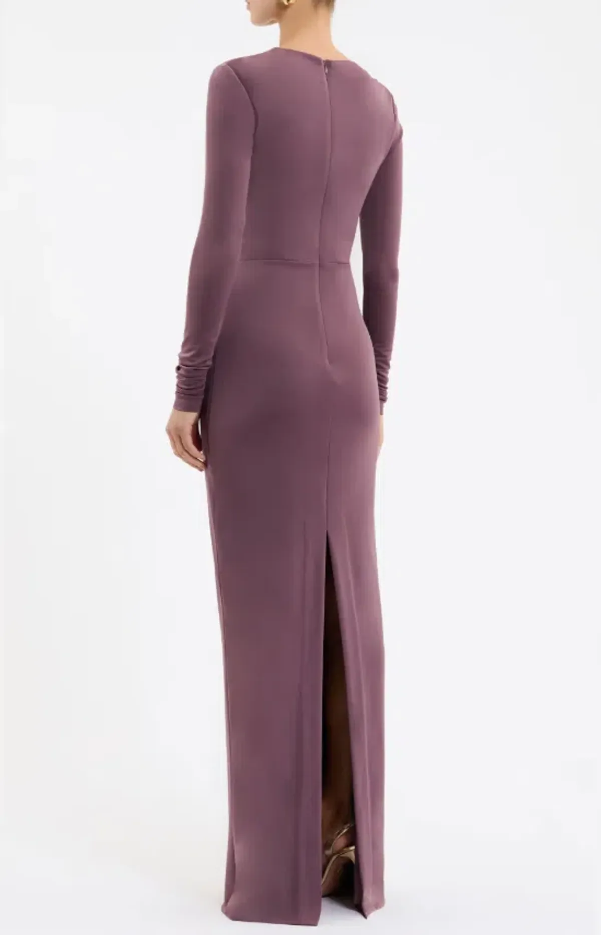 Rebecca Vallance Nala Long Sleeve Maxi Dress Mauve Size 14 - Image 2