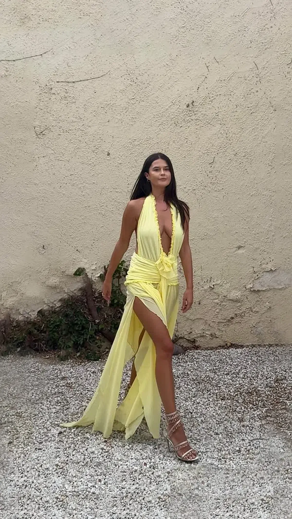 DZO Morena Dress in Petal Yellow - Size Small - Image 1