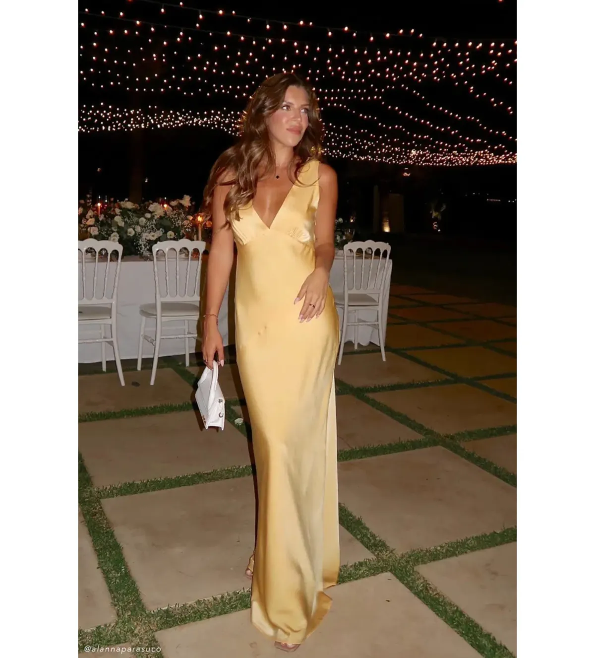 Meshki Nadia Satin Maxi Dress in Lemon Size S/AU8 - Image 1