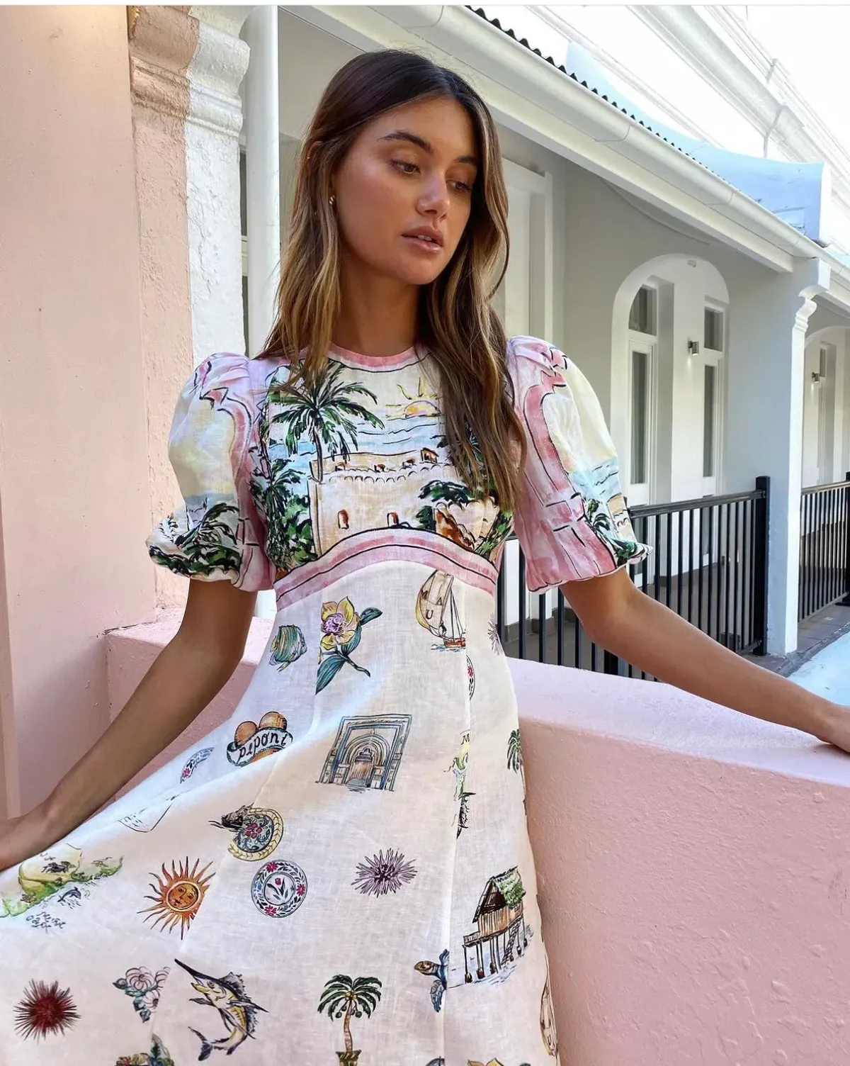 Alemais Sunset Midi Dress Size AU 16 - Image 4