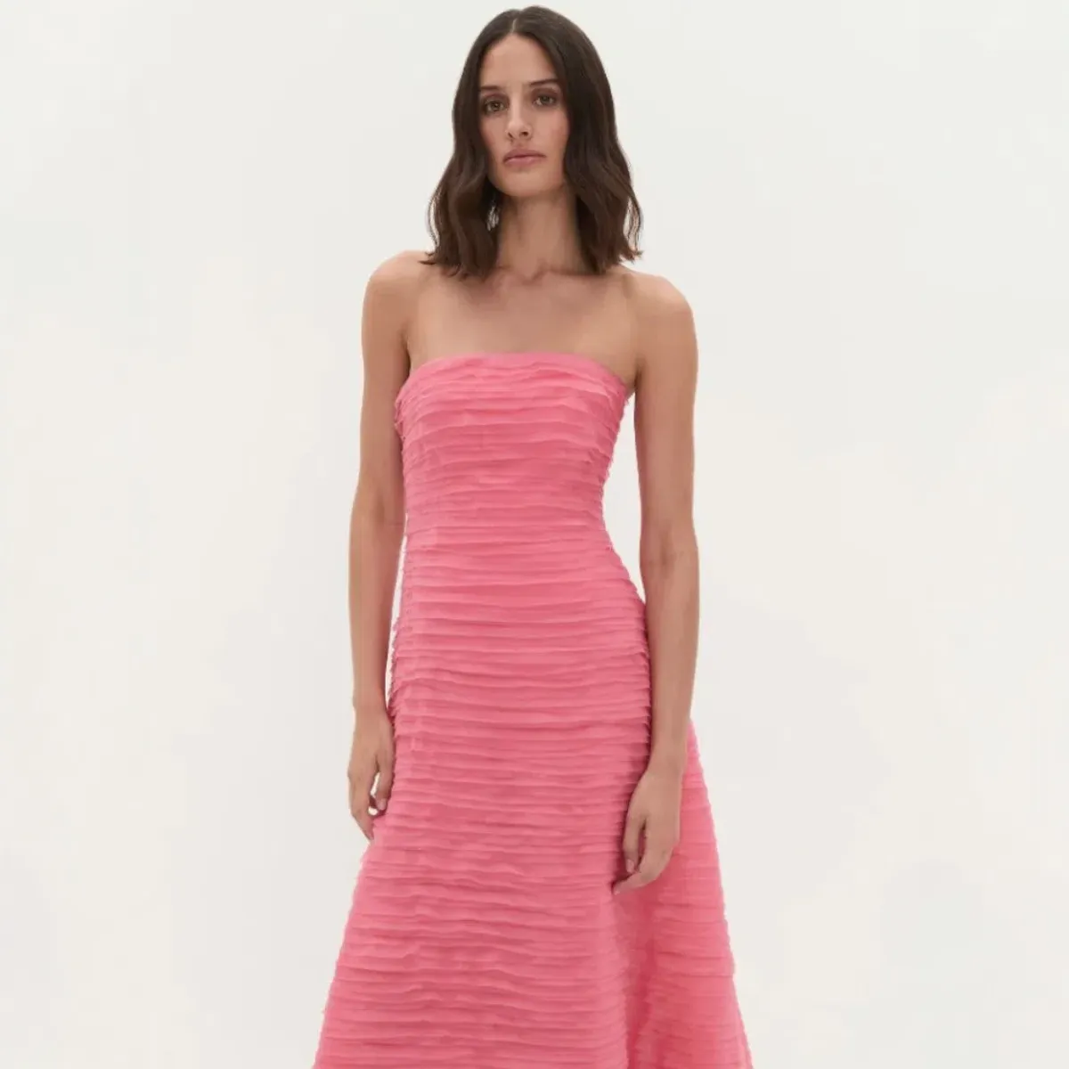 AJE Soundscape Maxi Dress In Guava Pink Size 12 - Image 4