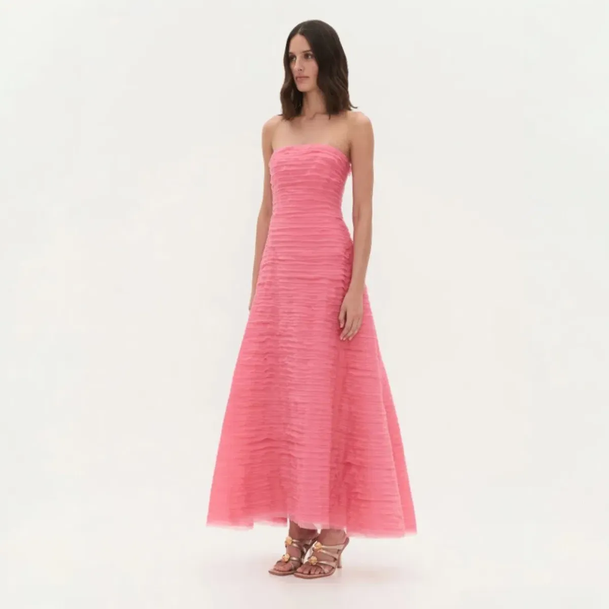 AJE Soundscape Maxi Dress In Guava Pink Size 12 - Image 2