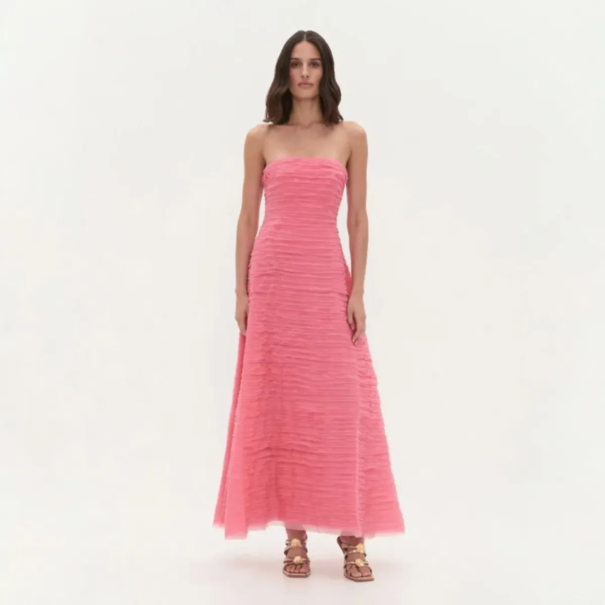 AJE Soundscape Maxi Dress In Guava Pink Size 12 - Image 1