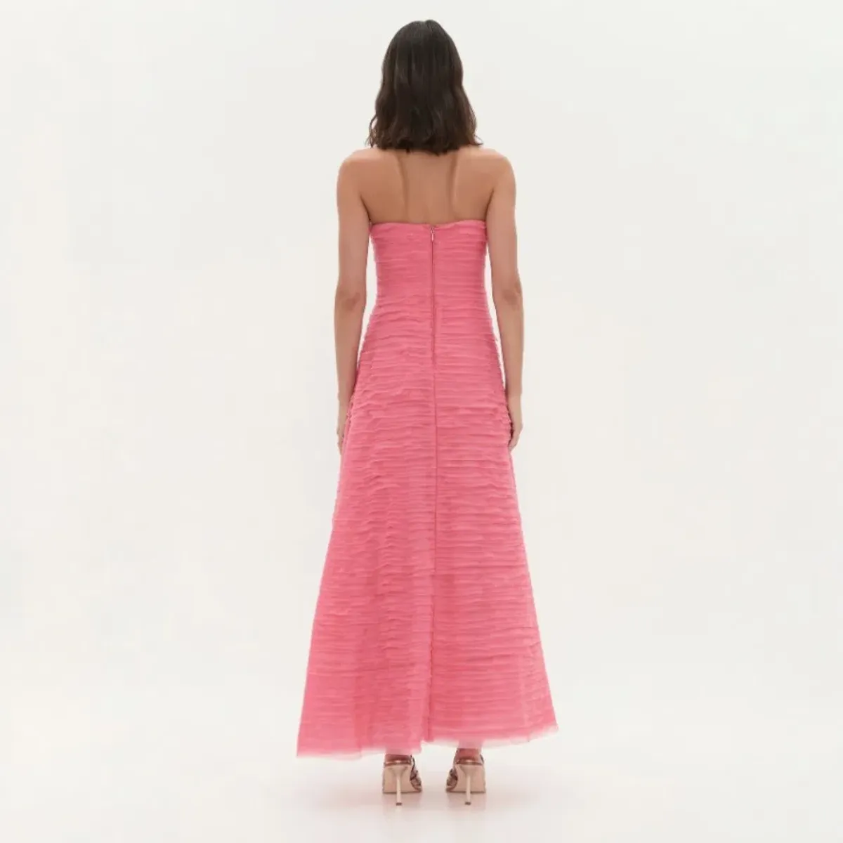 AJE Soundscape Maxi Dress In Guava Pink Size 12 - Image 3