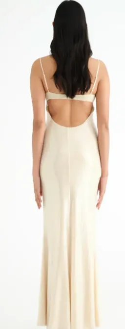 BENNI | JULIANO SEQUIN SLIP DRESS | LIGHT TOFFEE | SIZE 8 (S) for rent on The Volte - image 4