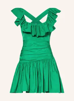 Alemais doira ruffle dress mini green size 6 for rent on The Volte - image 4