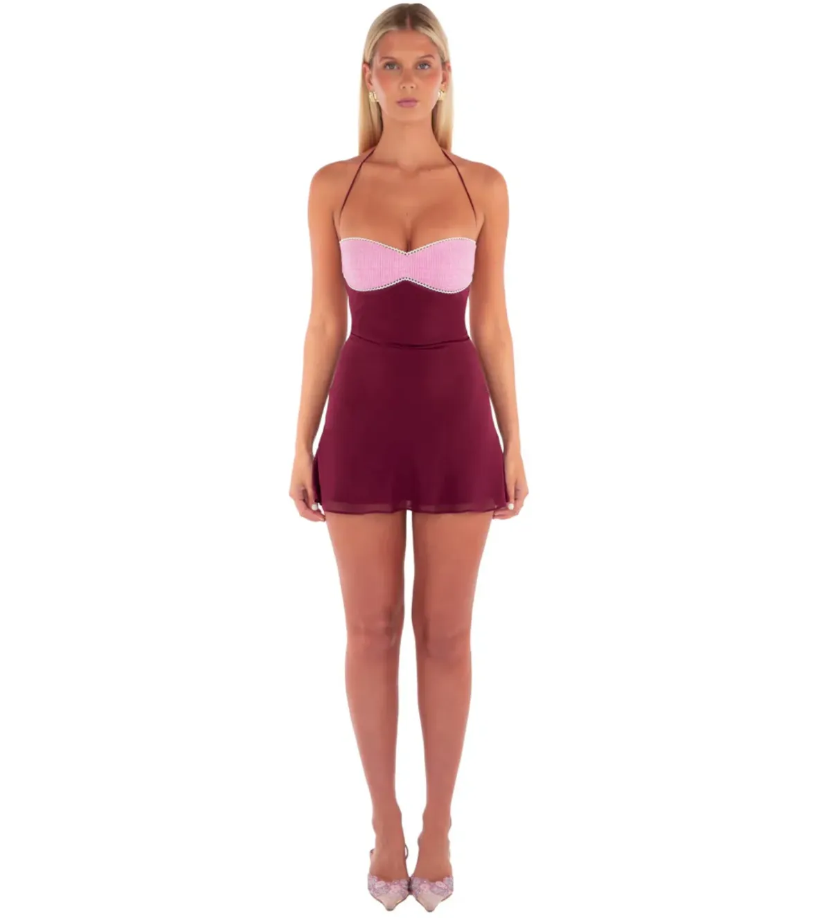 I Am Delilah Aubrey Mini Dress in Raspberry Size XS/AU6 - Image 1