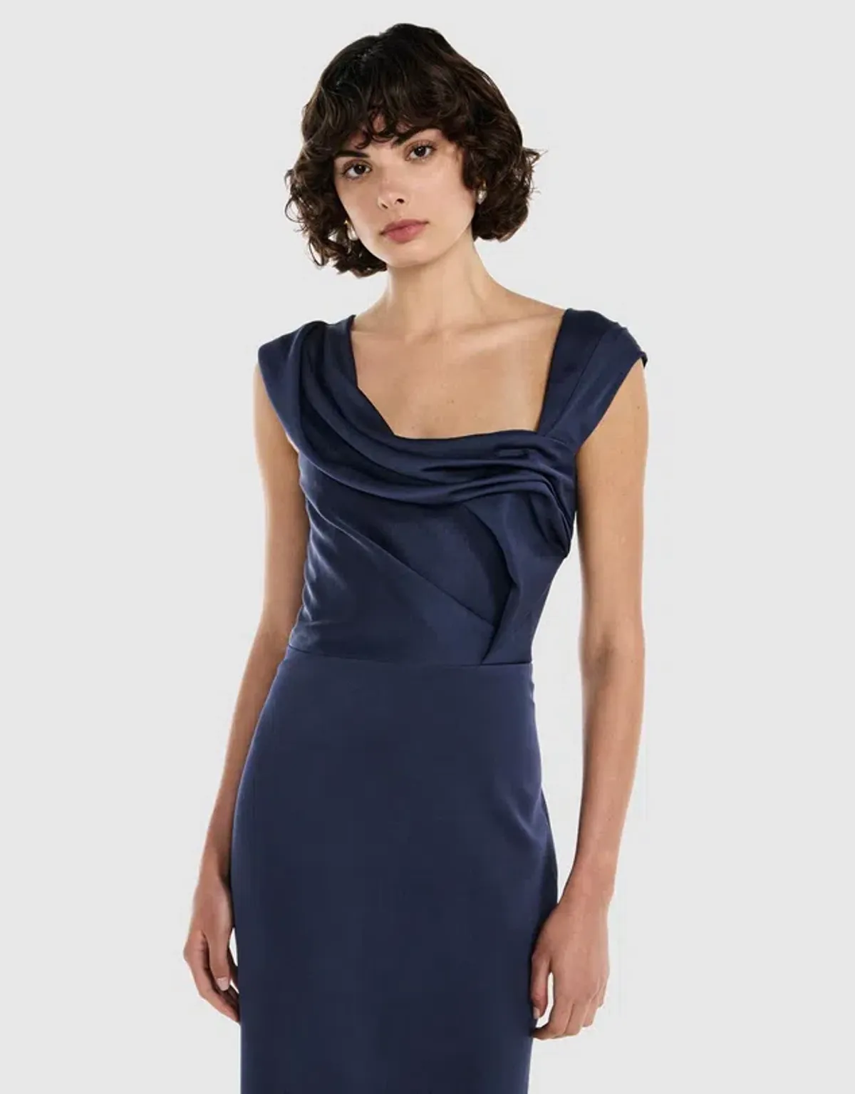 Sculpted Drape Dress by Manning Cartell Size 8 - Image 3