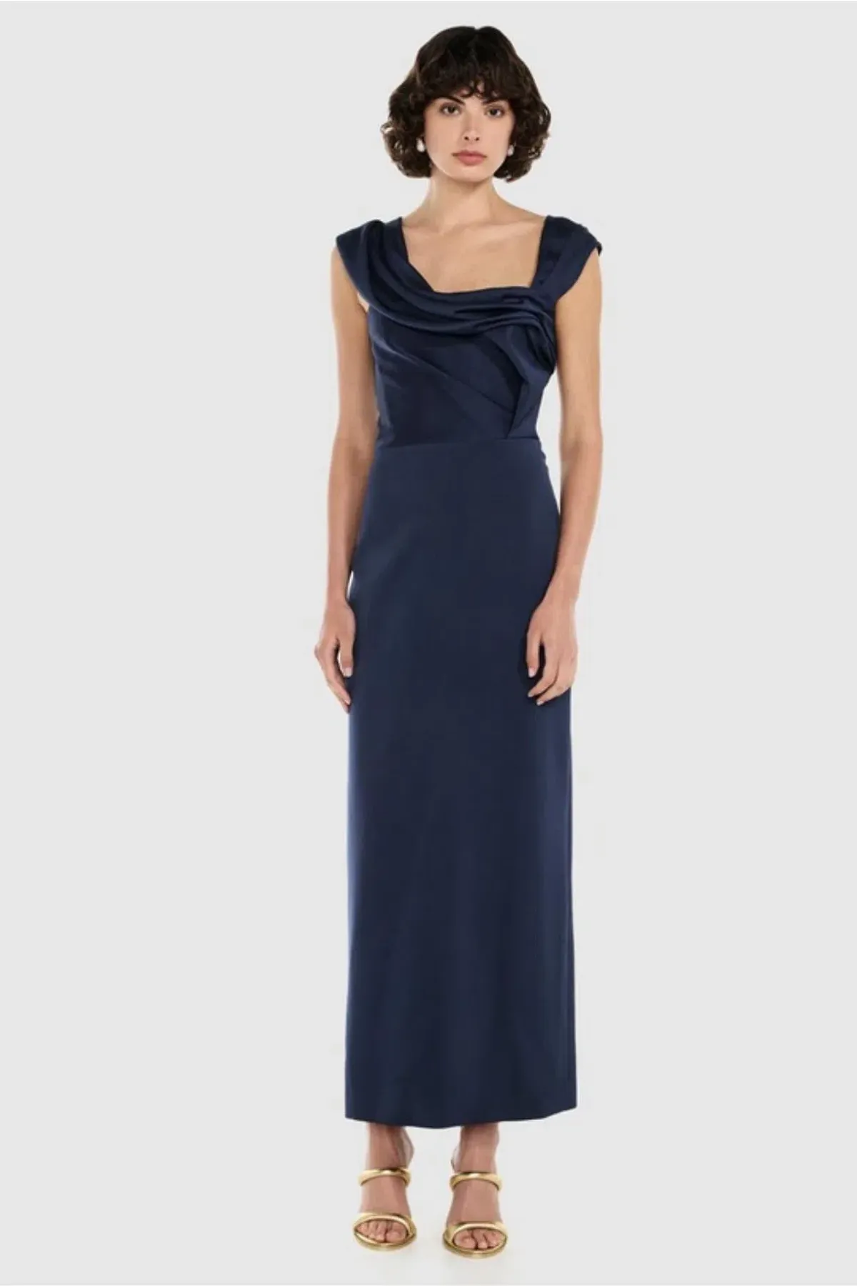 Sculpted Drape Dress by Manning Cartell Size 8 - Image 1