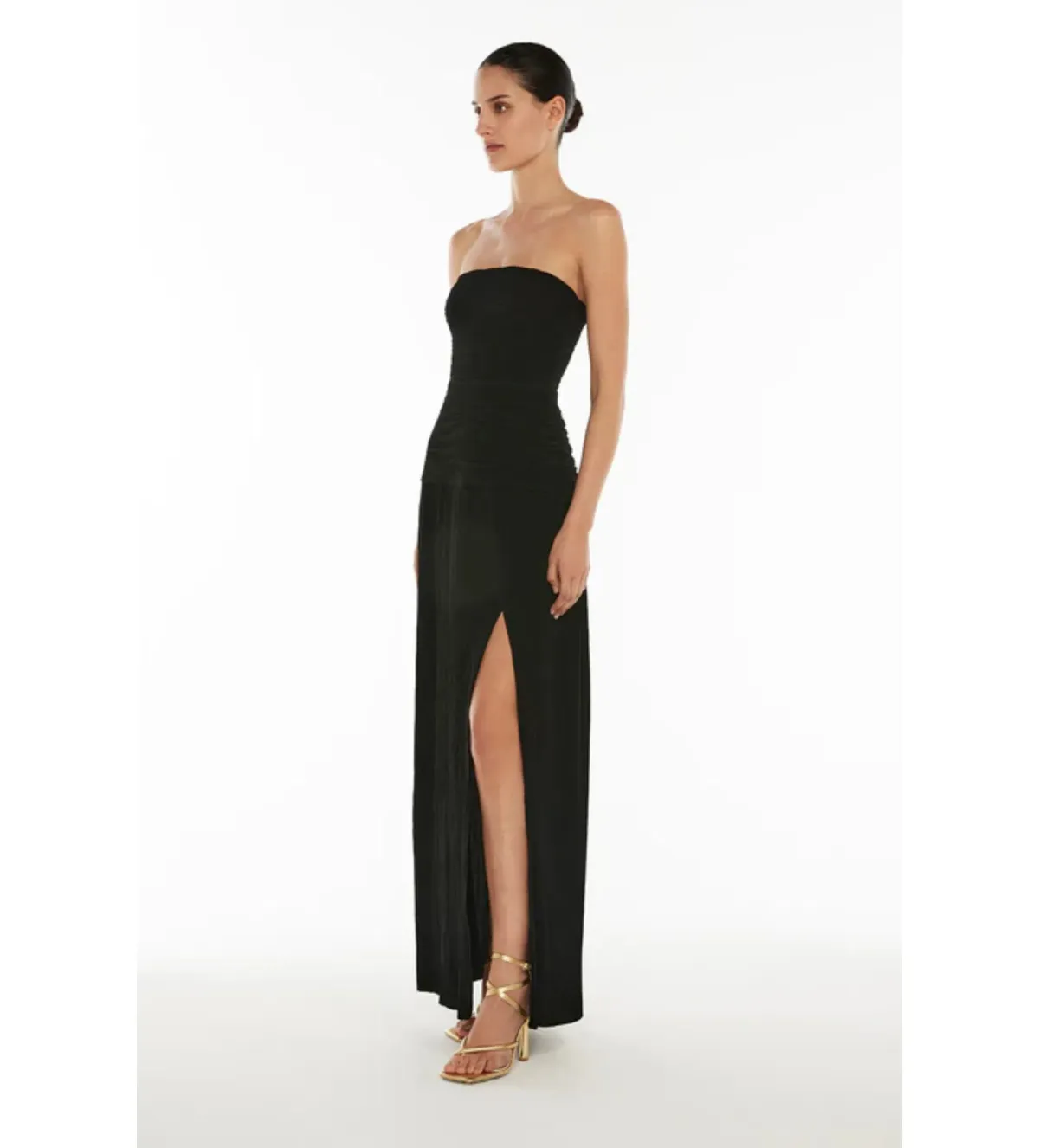 Manning Cartell Double Time Pleat Strapless Dress in Black Size AU4 - Image 2