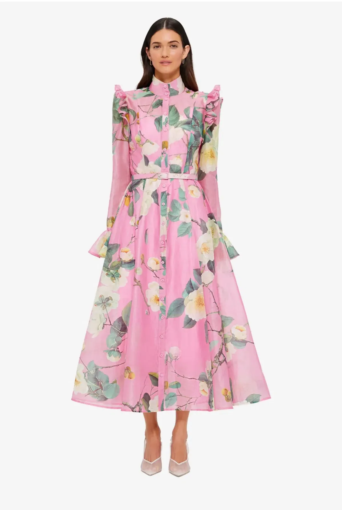 Leo Lin Katrina Butterfly Sleeve Pink Floral size 10 - Image 1