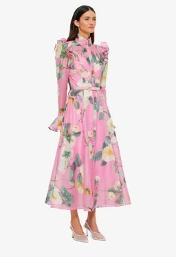 Leo Lin Katrina Butterfly Sleeve Pink Floral size 10 for rent on The Volte - image 3