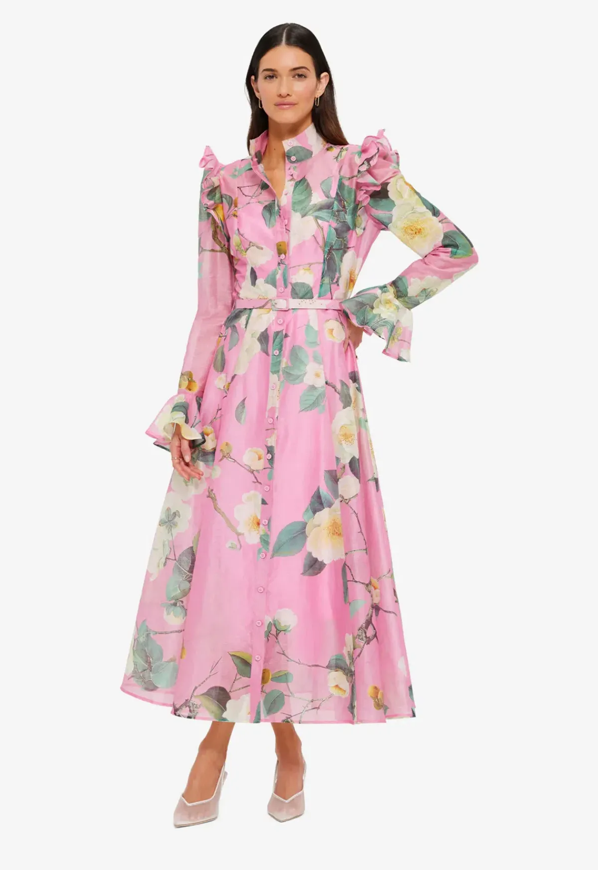 Leo Lin Katrina Butterfly Sleeve Pink Floral size 10 - Image 2
