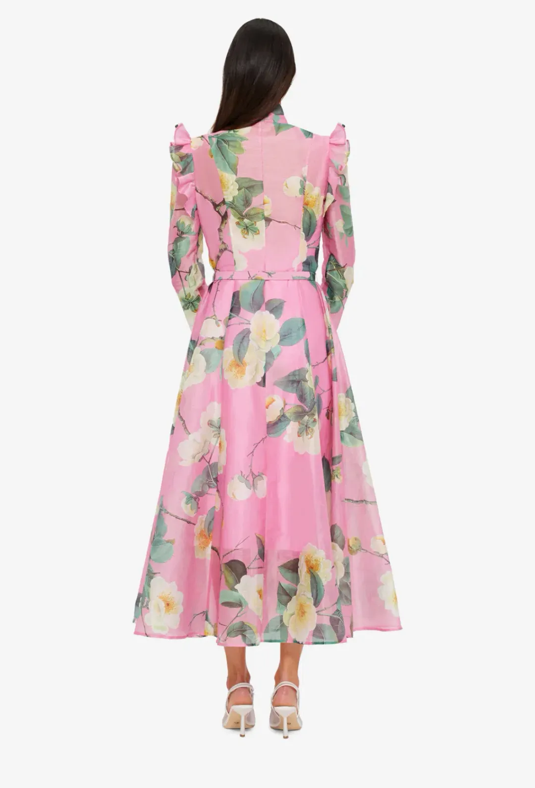 Leo Lin Katrina Butterfly Sleeve Pink Floral size 10 for rent on The Volte - main image