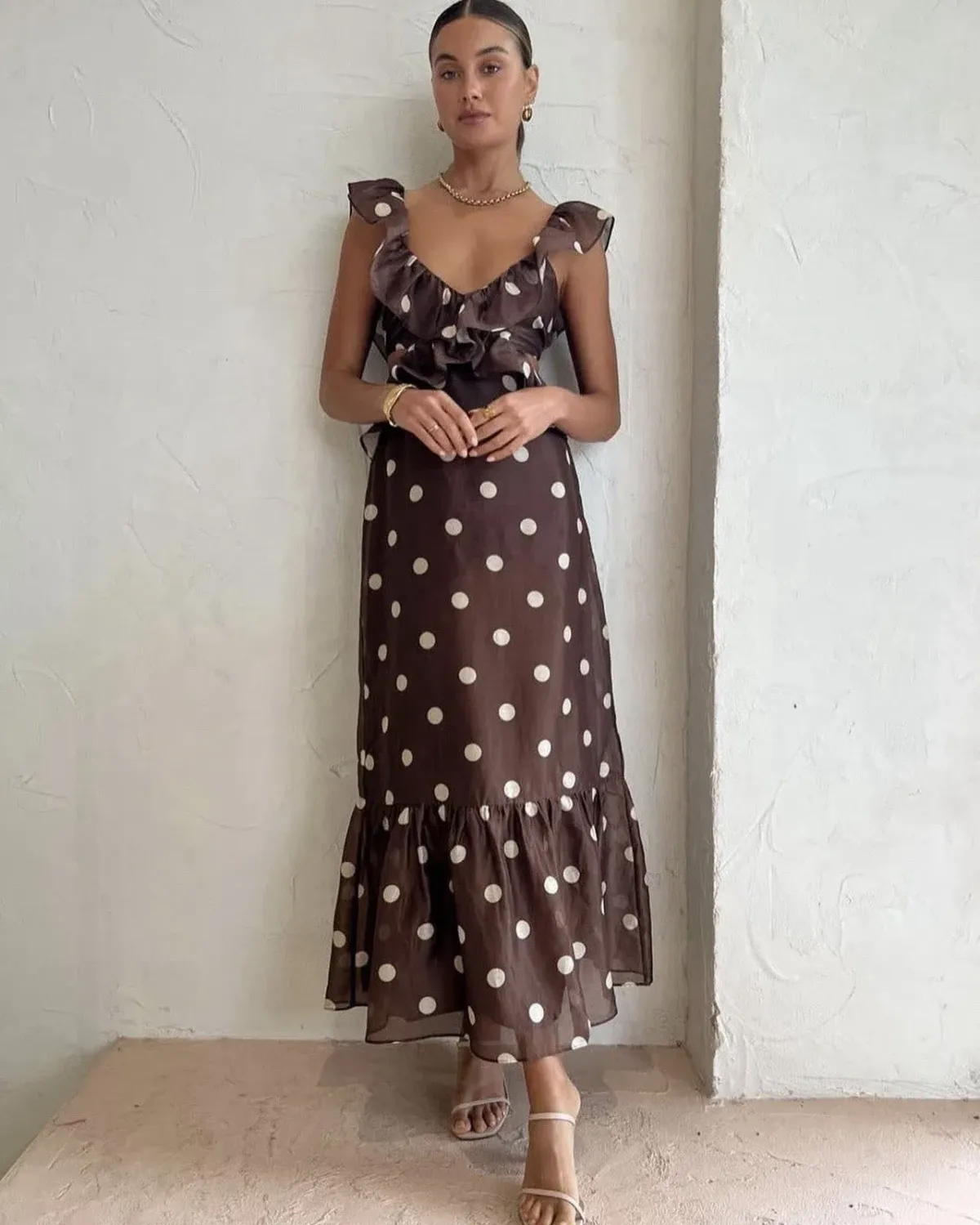 Sir the Label Vivi Frill Dress Marlon Polka Dot Size 6 - Image 2