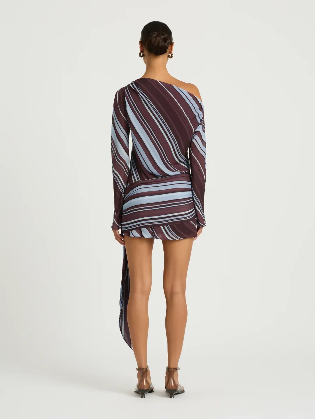 Benni Elise Mini Dress size 10 Midnight Stripe for rent on The Volte - main image