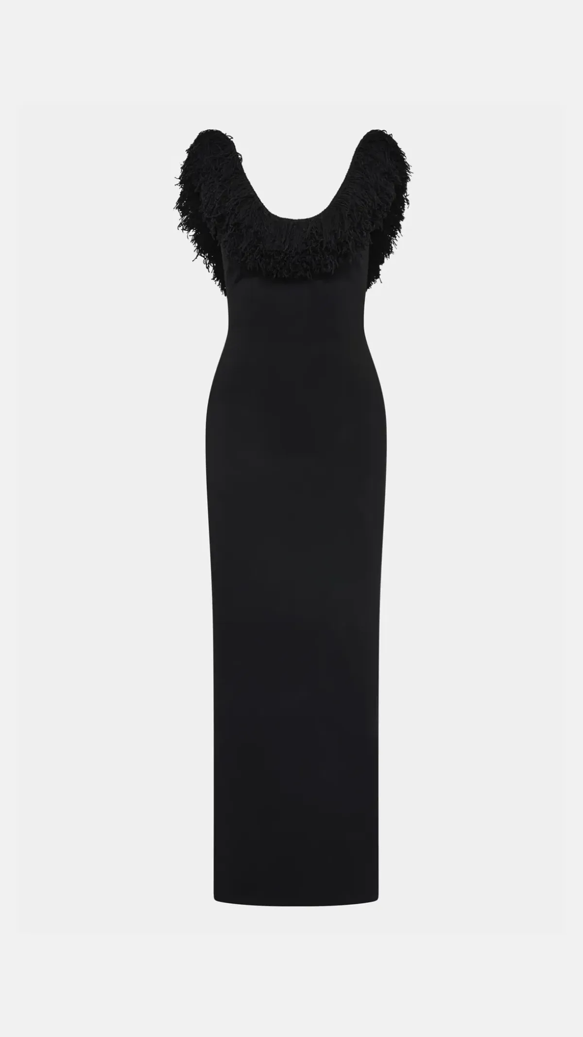 Sir Marcelline Fringe Gown in Black Size 1 -S (8) - Image 1