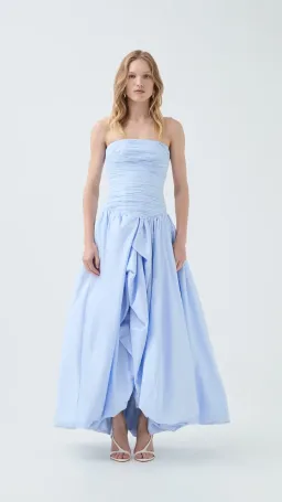 AJE Violette Bubble Hem Maxi Dress in Pearl Blue Size 6 for rent on The Volte - image 2