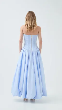 AJE Violette Bubble Hem Maxi Dress in Pearl Blue Size 6 for rent on The Volte - image 4