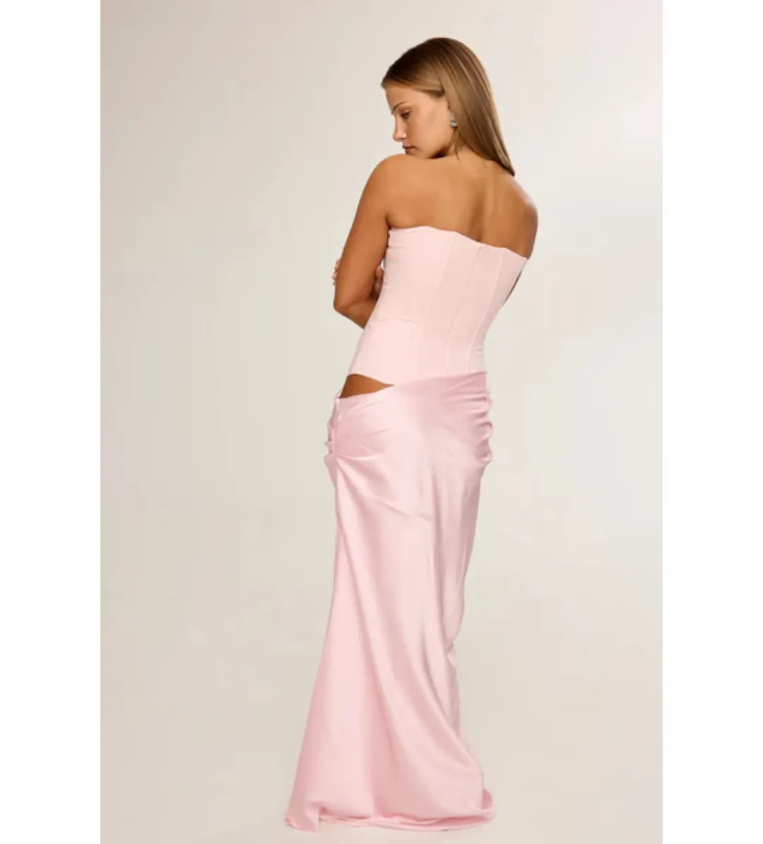 Hntr The Label Huxley Gown in Baby Pink Size XS/AU6 for rent on The Volte - main image