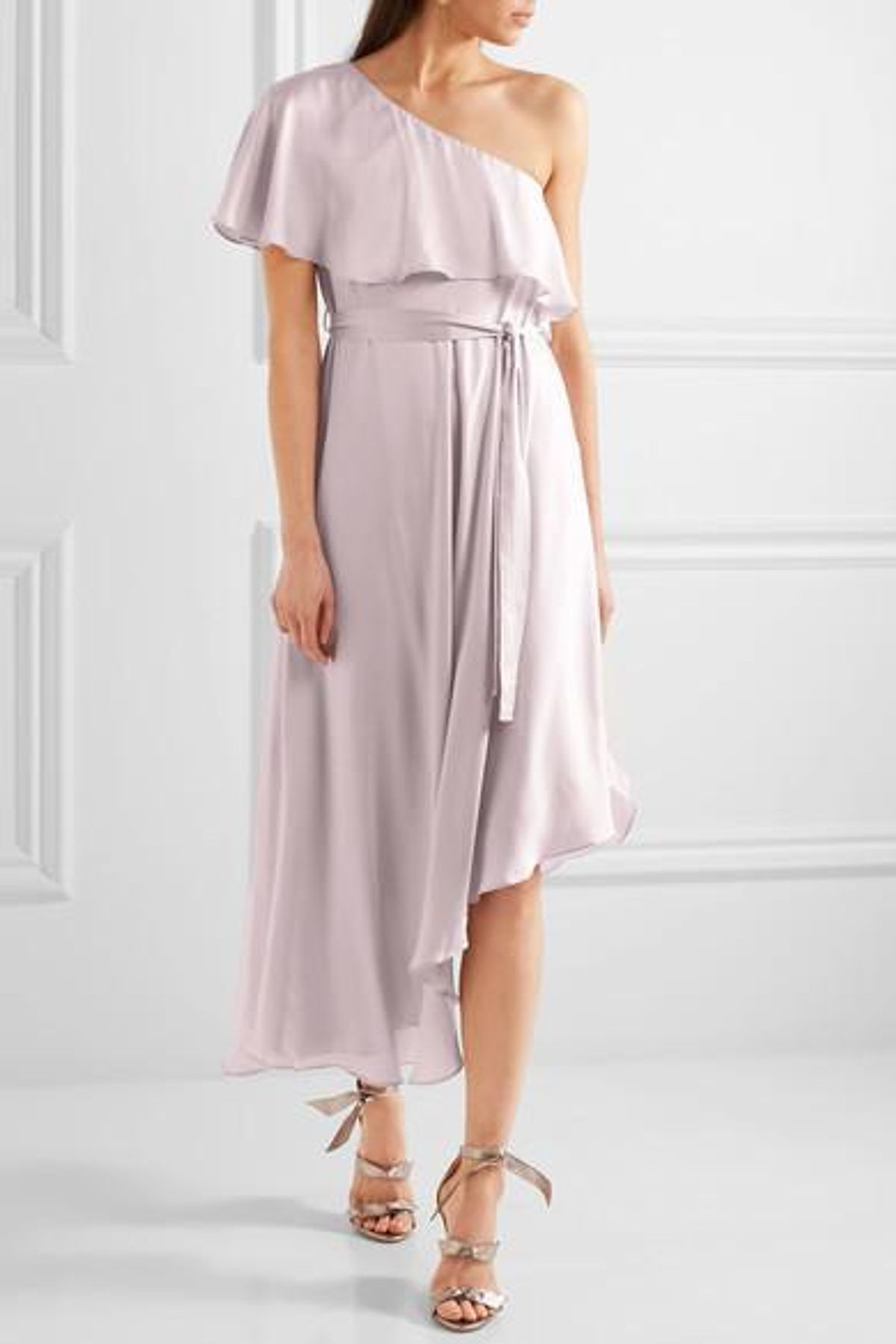 Zimmerman one shoulder silk dress size 1 for rent on The Volte - main image