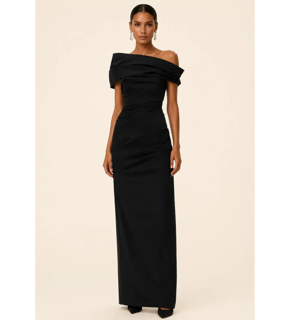 Rachel Gilbert Monique Maxi Dress Gown in Black Size 4 /AU 14 for rent on The Volte - main image