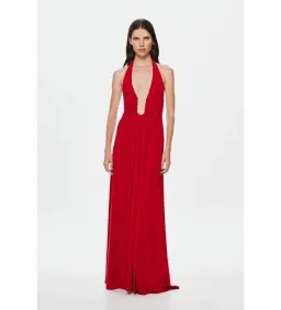 Misha Jennifer Cupro Maxi Dress in Red Size M/AU10 for rent on The Volte - image 2