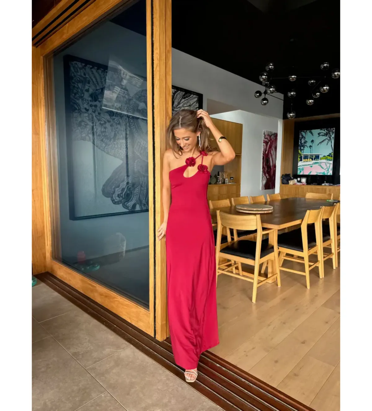 Maygel Coronel Celosia Dress in Red Wine One Size for rent on The Volte - main image
