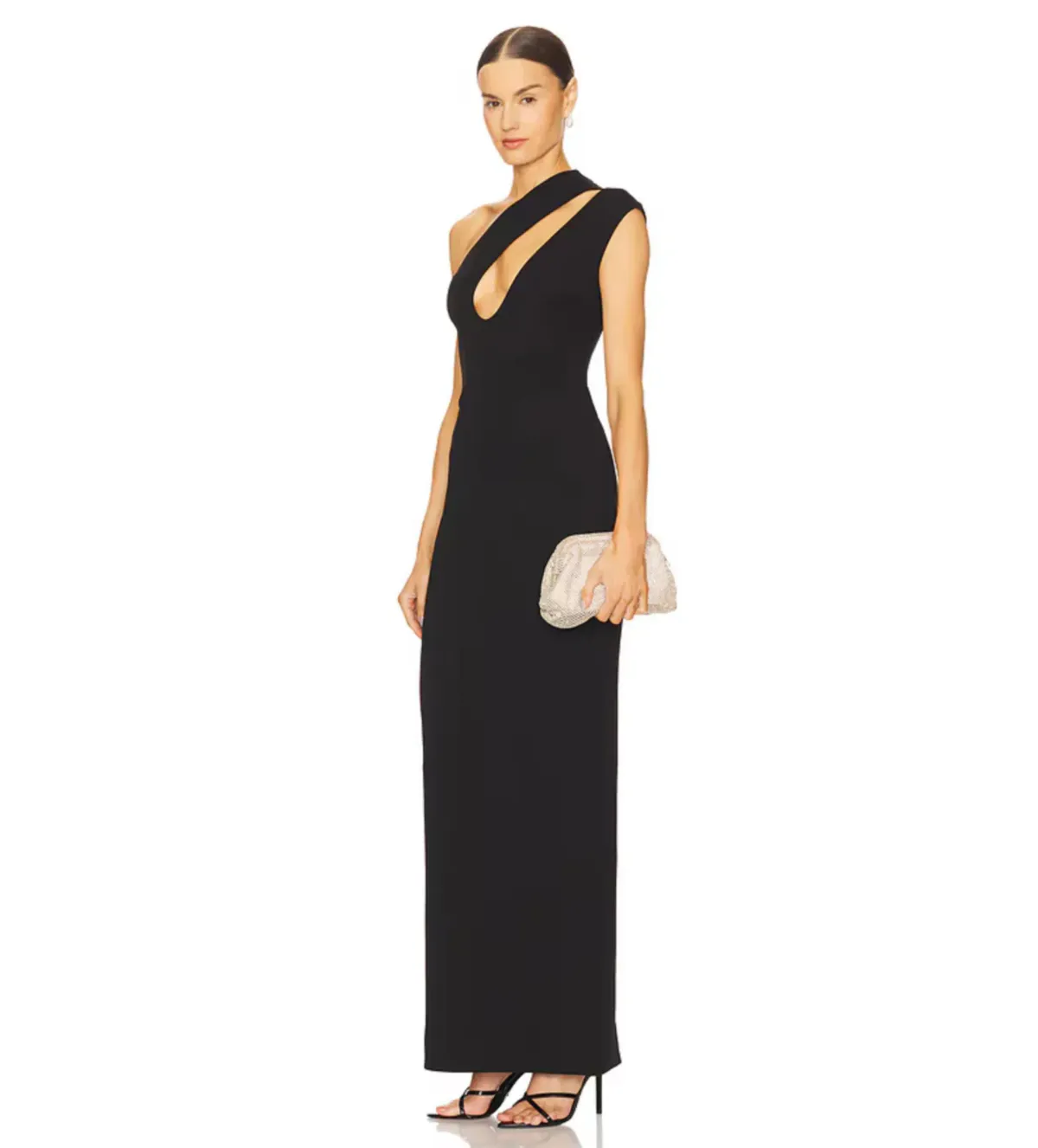 Solace London Krista Maxi Dress in Black Size AU10 - Image 1