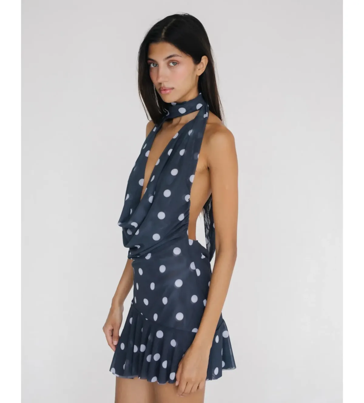 Cielle Lunares Mini Dress in Polka Dot Size M/AU10 - Image 2
