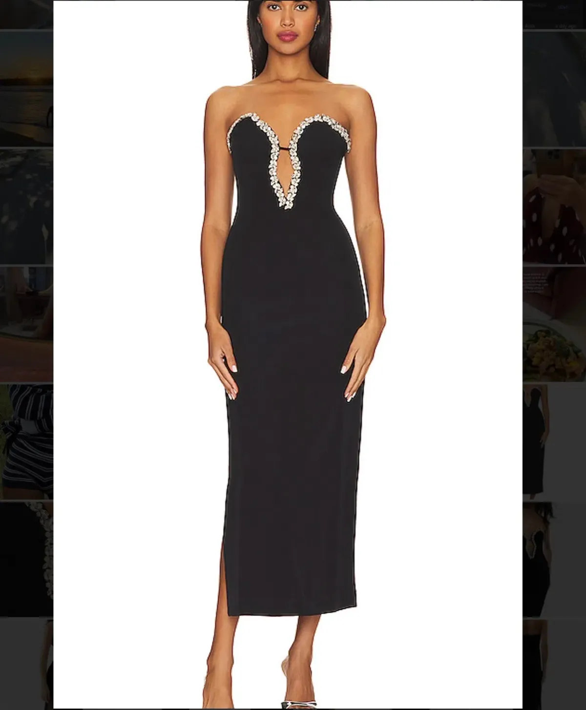 BARDOT Eleni Diamante Midi Dress in Black - Image 1