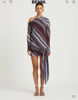 Benni Elise mini dress midnight stripe for rent on The Volte - image 1