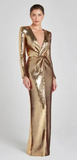Nadine Merabi - Jennifer Gold Dress (S/AU8) for rent on The Volte - image 1