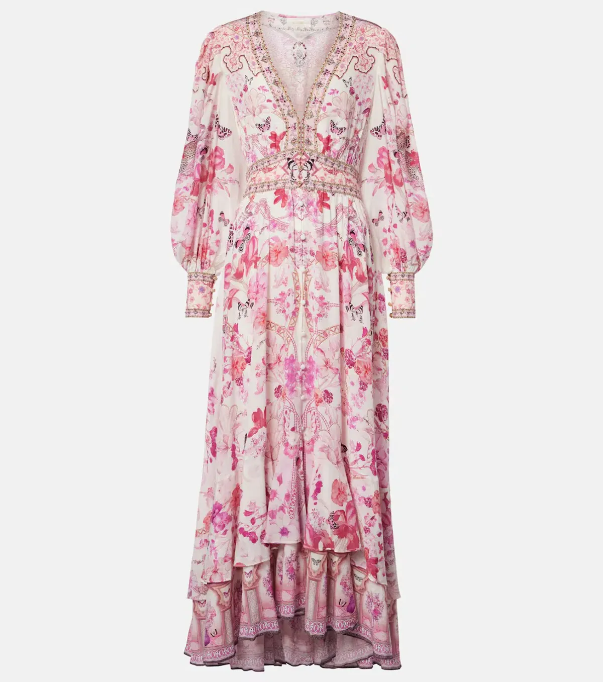 CAMILLA THE BOTANICAL NOVELLA LONG BUTTON FRONT DRESS SIZE XS - Image 2