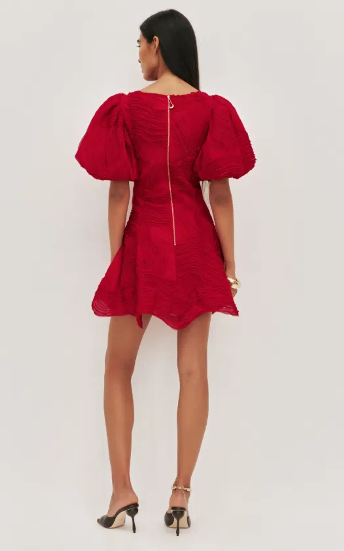 AJE Wave Mini Dress Scarlet red Size 12 - Image 2