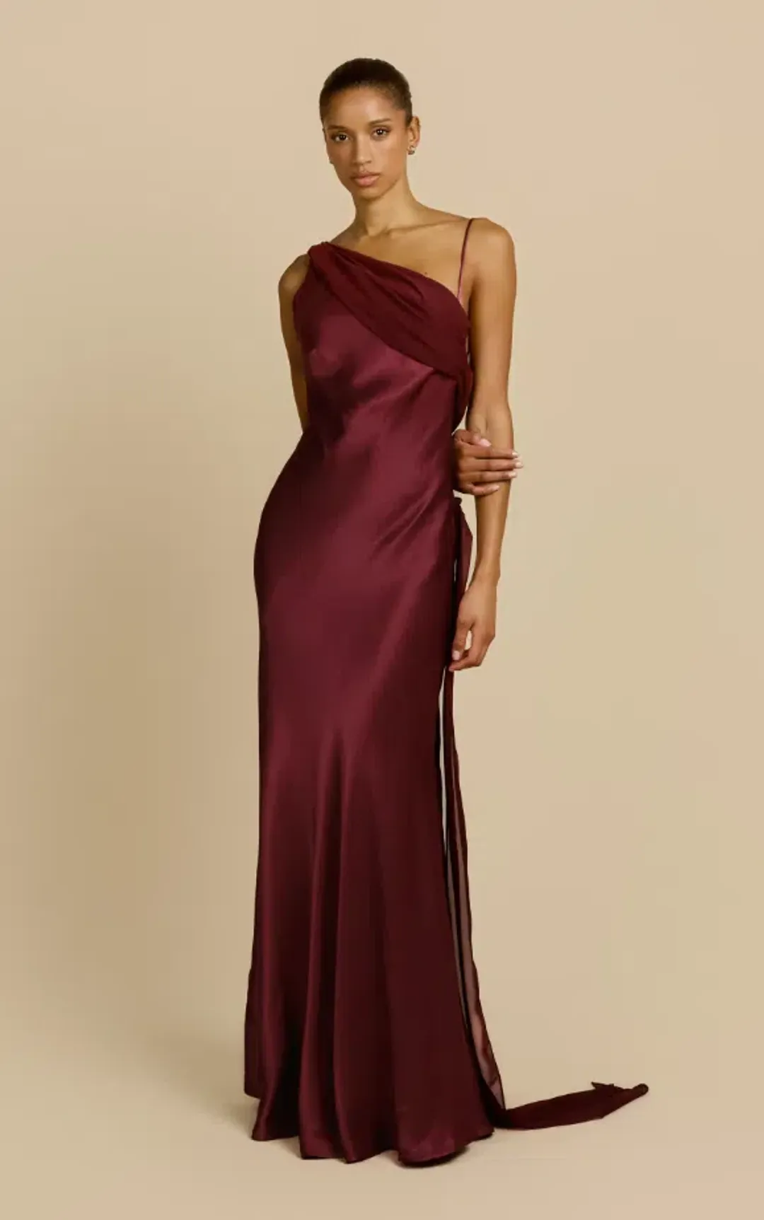 Arcina Ori HELENA DRESS PLUM Size S for rent on The Volte - main image
